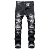 J Shaped Jeans Men's Pants Trendy Slim Denim Straight-Leg Pants
