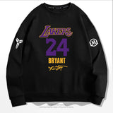 In Memory of Kobe Hoodie Kobe Purple 24 Signature Commemorative round Neck Sweater Loose Casual