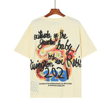 Rrr123 T-Shirt Summer Loose Greedy Snake Graffiti Puff Print T-shirt