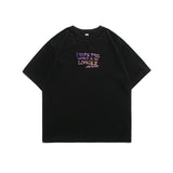 Men T Shirt Summer Casual Tops Men's Clothes Summer Wear Retro Men's round Neck Short Sleeve Casual Wide Loose Label Printed T-shirt Fashion