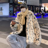 Men Dalmatian Coat Men's Fur Fall Winter Men Spot Long Fur Coat
