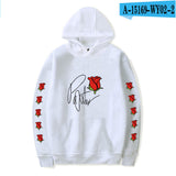 Black Rose Hoodie Payton Moormeier Printed Series Men's and Women's Hooded Sweater Autumn and Winter