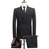 Double Brewed Seersucker Suit Men's Slim Black Casual Jacket