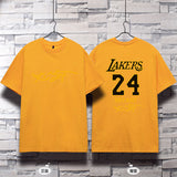 In Memory of Kobe T Shirt Commemorative Kobe Basketball Clothes No. 24 Loose Large Size Cotton