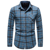 Mens Flannel Jacket Men's Thickened Warm Woolen Flannel Casual Shirt