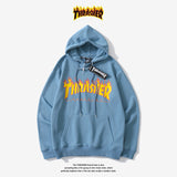 Thrasher Hoodie Autumn and Winter Leisure Men's and Women's Hoodie