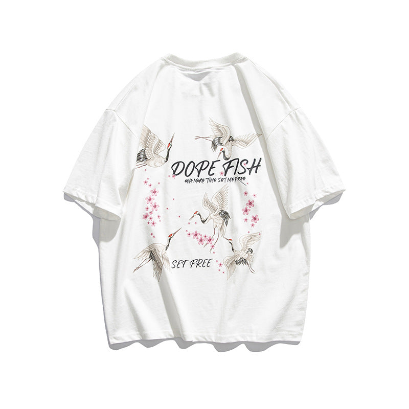 Men 'S T-shirt Summer Printed Short-Sleeved Retro T-shirt Men 'S Loose All-Matching