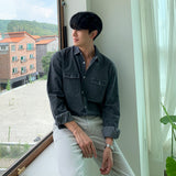 Denim Shirts Autumn Denim Shirt Men's Long Men's Clothing Loose Casual Jacket