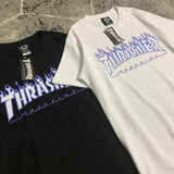 Thrasher T Shirt Printed Flame T-shirt Trendy Student Crew Neck