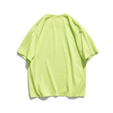 Cartoon Smiley Face Short-Sleeved T-shirt Men's Summer round Neck Half-Sleeve Pure Cotton Top Casual T-shirt Trendy T