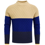 Men's Sweater Pullover Multicolor Stand Collar Sweater
