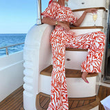 Women Pants Sui Spring Summer Women's Wear Printing Suit