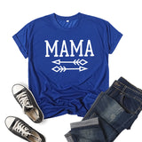 Boy Mama T Shirt Mama Bow and Arrow Printed Short Sleeve round Neck T-shirt