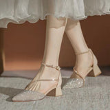 Nude Wide Fit Block Heels Chunky Heel Pumps