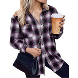 Beth Dutton Outfits Mid-Length Autumn and Winter Loose Lapels Cardigan Plaid Shirt