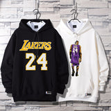 In Memory of Kobe Hoodie Commemorative Kobe No. 24 Hooded Sweater Sports Winter Fleece-Lined