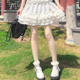 Gothic Lolita Harajuku Style Clothing Hot Girl Sweet Cool Solid Skirt Skirt