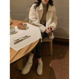 Beth Dutton Outfits Lapel Plush Coat Female Gentle Loose Small Coat