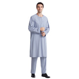 Mens Thobes Embroidered Robe Set