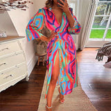 Women Exotic Dresses Lapel Dress