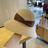 Straw Hat Foldable Straw Hat Women's Summer Beach Vacation Sun Hat