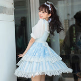 Gothic Lolita Harajuku Style Clothing Lolita Dress JSK Summer Cute Princess Dress Chiffon