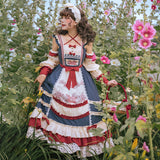 Gothic Lolita Harajuku Style Clothing Pastoral Style Lolita Dress JSK Open Front Waist Long Daily Light Lolita Dress
