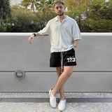 Rrr123 Shorts Printed Shorts Loose Casual Drawstring Shorts