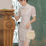 Women Cottagecore Dress Cheongsam Summer Retro Dress Summer