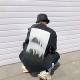 Fog Essentials Tshirts Fear Of God Fog Multiline Essentials Forest Print Short-Sleeved T-shirt for Men and Women