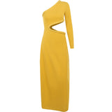 Emily Ratajkowski Dress Hollow Sheath Long Sleeve Fishtail Dress