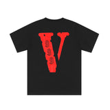 999 Vlone T Shirt Summer Printed Large V Short Sleeve T-shirt for Men and Women