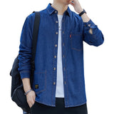 Denim Shirts Young Men's Long-Sleeved Denim Shirt