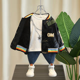 Toddler Boys Jackets Boy's Leather Jacket Coat Spring and Autumn Children