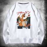 Men and Women Pokemon Pikachu Hoodie Pokémon Charmander Crew Neck Pullover Sweatshirt