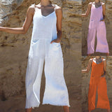 Women Pants Suit Women's Summer Solid Color Sexy Jumpsuit