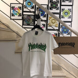 Thrasher T Shirt Thrasher Green Phantom Quartz Flame Loose Short Sleeve Fall Winter Couples Men