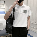 Men Short Sleeve T-Shirt Lapel T-shirt
