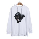 Panther Vlone Hoodie Leopard Print Large V Design Pullover Hoodie Sweater