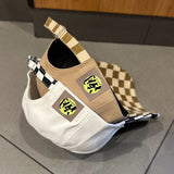 Vintage Check Baseball Cap Chessboard Lattice