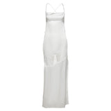 Music Festivals Rave Outfits Dress Spring/Summer Sexy Suspenders Backless Shoulder Slim Fit Slit Dress