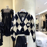 Preppy Aesthetic Outfits Diamond Plaid