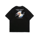 Men T Shirt Summer Casual Tops Men's Clothes Summer Wear Retro Men's Short-Sleeved Casual Earth Print T-shirt Fashion