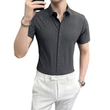 Men Short Sleeve T-Shirt Stretch Shirt Men's Short Sleeve