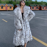 Women Dalmatian Coat2022 Faux Fox Fur Fur Black Dot Leopard Print Coat Fur for Women