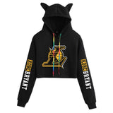 In Memory of Kobe Hoodie Kobe Memorial Clothing Casual Navel Cat Ears Hooded Sweater for Women