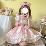 Gothic Lolita Harajuku Style Clothing Dress Rabbit Ears Short-Sleeved Underwear Shirt