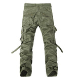 Men Cargo Pants Men's Overalls Trousers Fashion Solid Color plus Size Multi-Pocket Cargo Pants