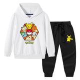 Children Pokemon Pikachu Hoodie & Pant Set Sweater Suit Cotton Trendy