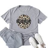 Boy Mama T Shirts Mama Leopard Circlet T-shirt